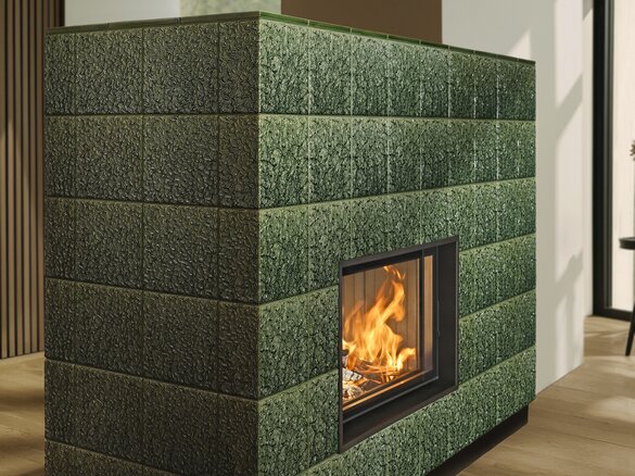 Tiled stove with tile Arabesco in ofengruen | © Sommerhuber GmbH