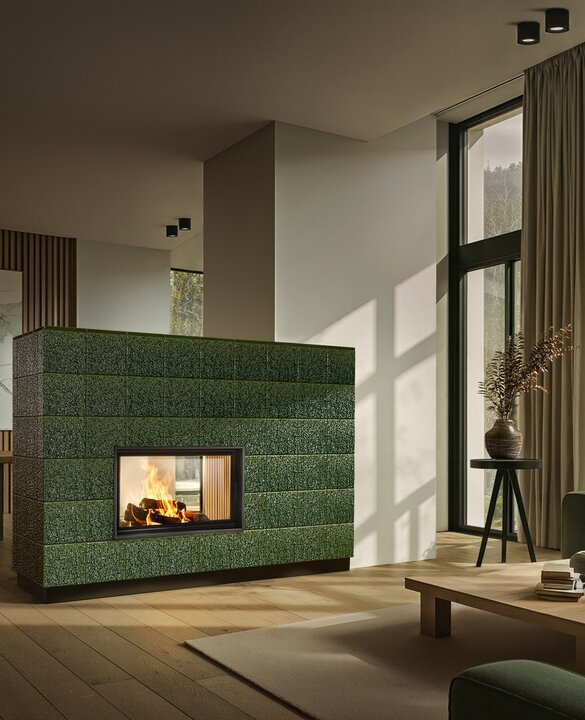 Tiled stove with tile Arabesco in ofengruen | © Sommerhuber GmbH