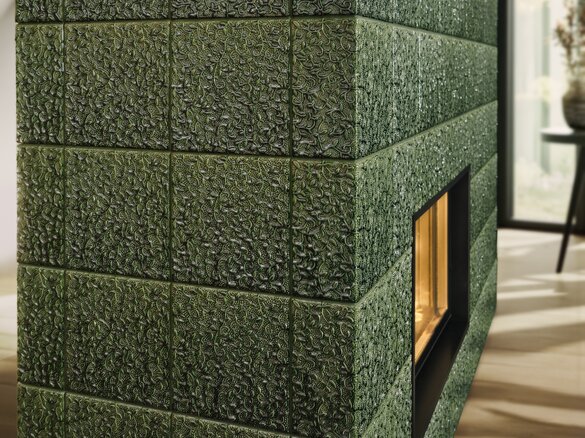 Tiled stove with tile Arabesco in ofengrün | © Sommerhuber GmbH