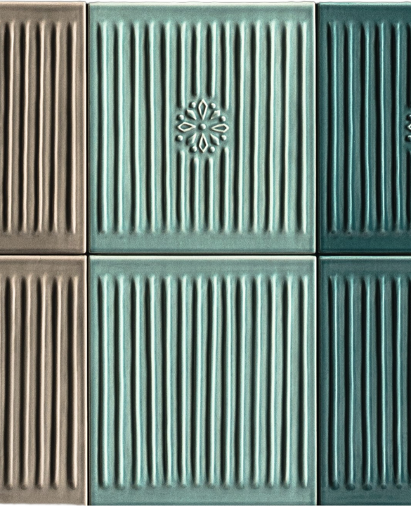 Image tile Pfeifenmuster in different glazes | © Sommerhuber GmbH