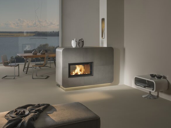 Image tiled fireplace with iForm® with niche soft and cotone | © Sommerhuber GmbH