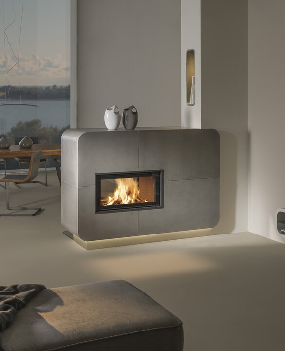 Image tiled fireplace with iForm® with niche soft and cotone | © Sommerhuber GmbH