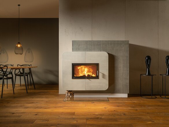 Detailed view tiled stove with iForm ® and napa fine | © Sommerhuber GmbH
