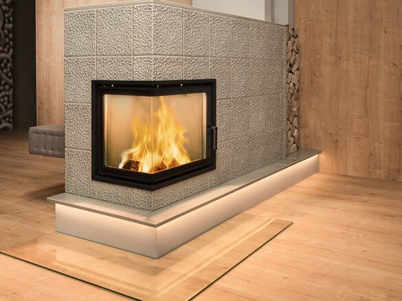 Detailed photo tiled stove with tile Arabesco | © Sommerhuber GmbH
