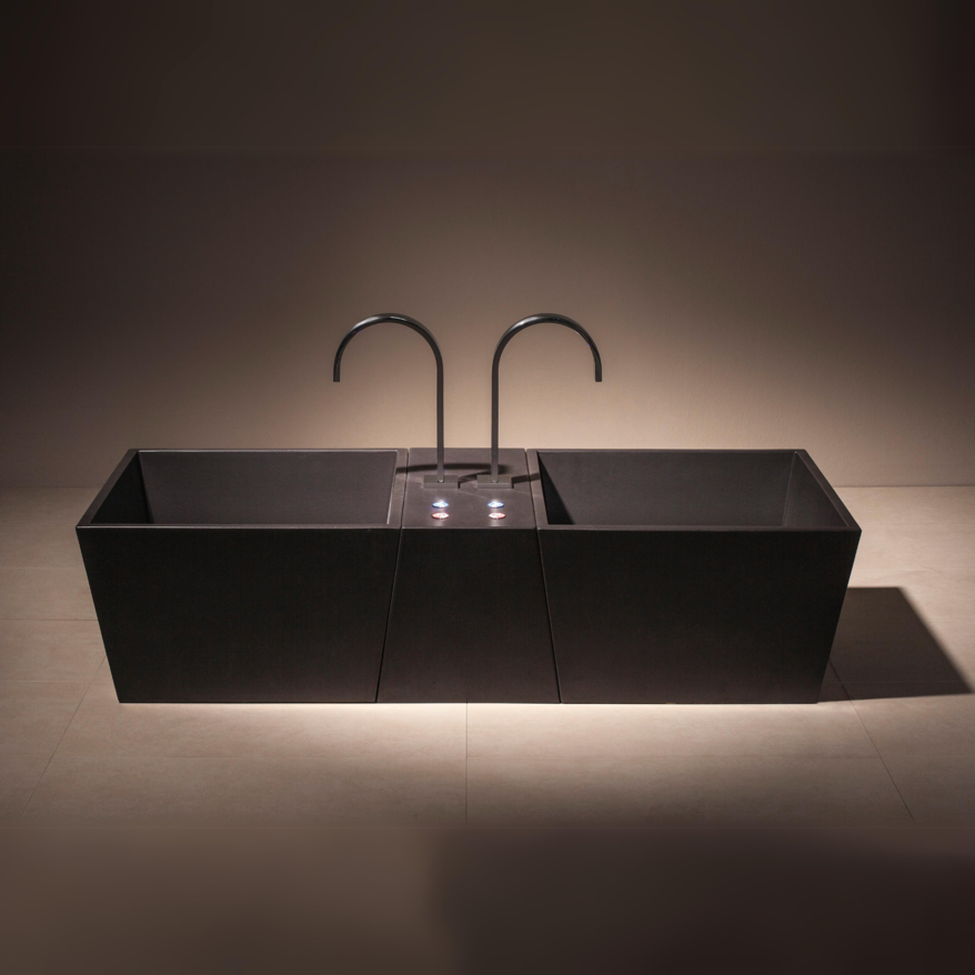 Image foot basin edged - center part to rectangular size for water fittings | © Sommerhuber GmbH