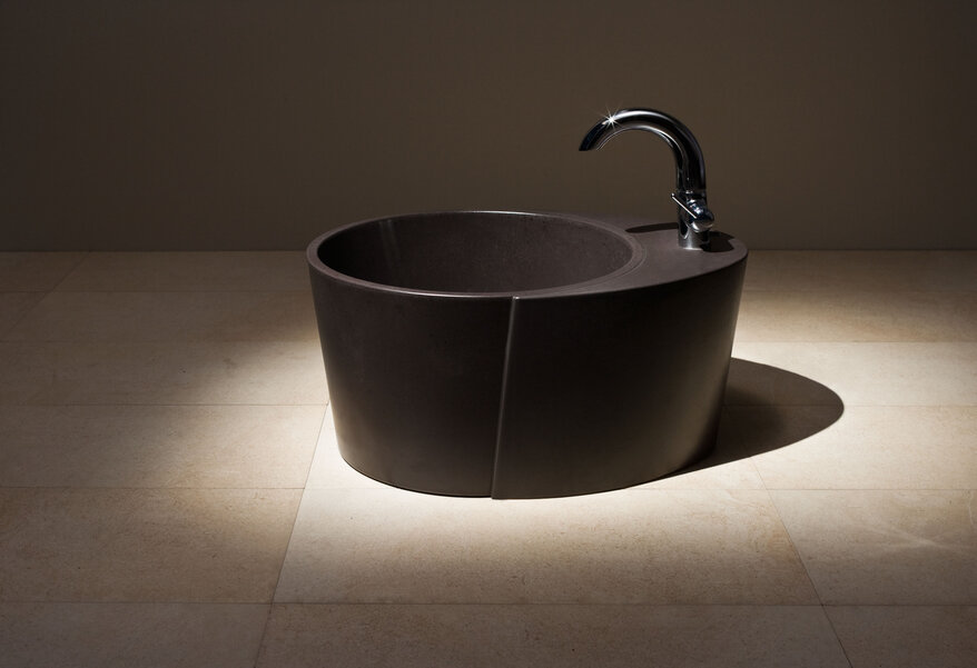 Image foot basin round - additional part to oval size for water fittings | © Sommerhuber GmbH