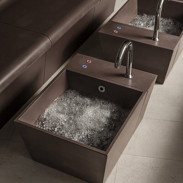 Image foot basin square with additional part in 449 lava | © Sommerhuber GmbH